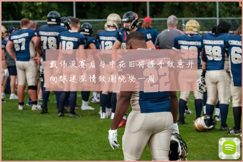 戴伟浚赛后与申花旧将握手致意并向球迷深情致谢绕场一周